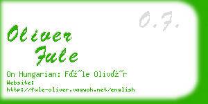 oliver fule business card